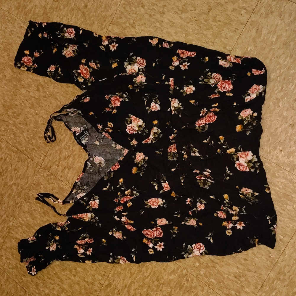 Floral Black Women's Top